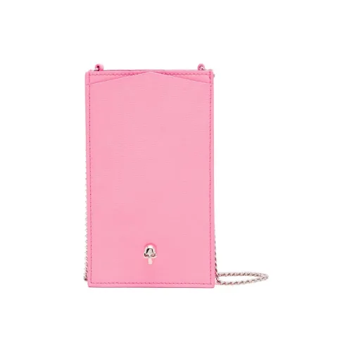 Alexander McQueen Сумка через плечо из коровьей кожи с черепами чехол для телефона женский психоделический розовый