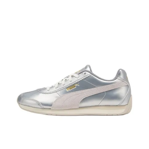 PUMA Металлик Низкий Топ Повседневная Обувь Унисекс Серебряный