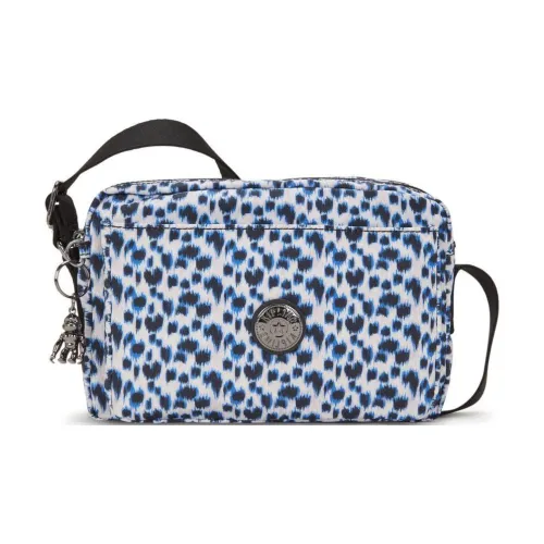Kipling Переработанный полиэстер Сумка через плечо Средняя Унисекс Белая с Леопардовым принтом