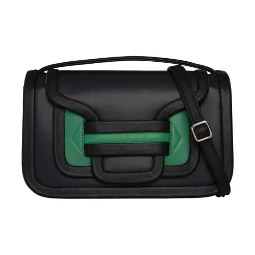 Pierre Hardy Lambskin Сумка через плечо Сумка Extra Large Женская Морской Синий и Зеленый