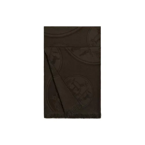 HERMES Кашемир Палантины Женские Какао