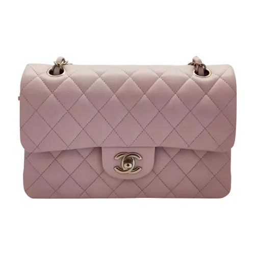 CHANEL Classic Flap CF Lambskin Сумка через плечо Маленькая Женская Светло-розовая Красная