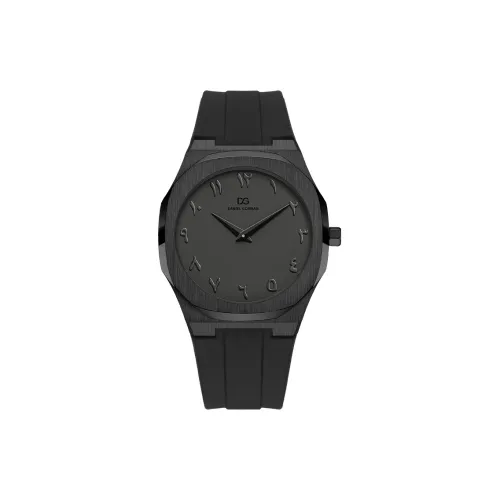 DANIEL GORMAN Daniel Golman Мужские часы Кварцевый механизм Силиконовый ремешок Часы Мужские Черный циферблат