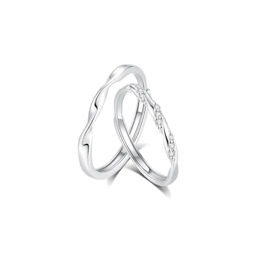 YINGBAIBAO S999 Fine Серебряный Эксклюзивный Дизайн Премиум Mobius Утонченный Премиум SENSE Твердый Круг Парные кольца