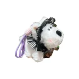 Черный, кружево, украшение в виде собаки