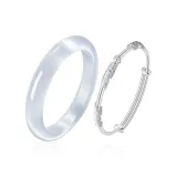 Белый лунный свет стекло браслет + цветочный великолепный медный браслет (Step and Echo)