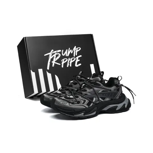 TRUMPPIPE Амортизация Баланс Низкий Топ Толстая подошва Кроссовки Унисекс Туманный Серый Коробка Включено