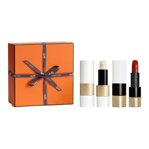 HERMES Сатин Свет Коробка Бальзам для губ Питательный Естественный 3,5г+3,5г