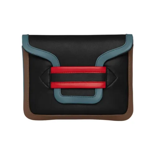 Pierre Hardy Овечья кожа с телячьей кожей Сумка через плечо Женская Табак и Румяно-розовый