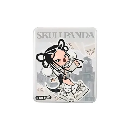 POP MART Шанхай Skullpanda The Bund Мультяшный магнит для холодильника Серый белый товары на основе трендов