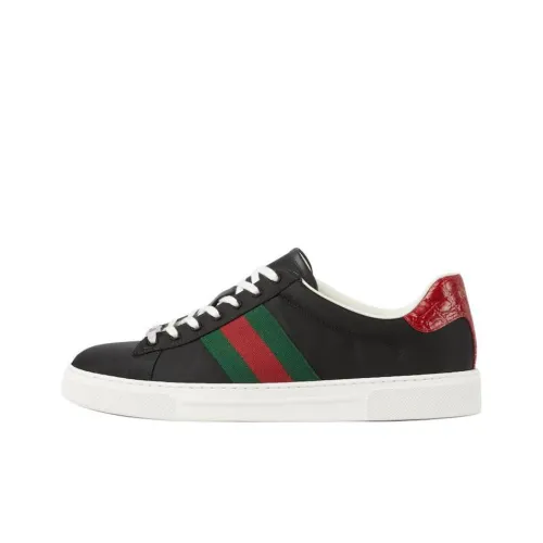 GUCCI Ace Low Топ Скейтборд Кроссовки Мужские Черные