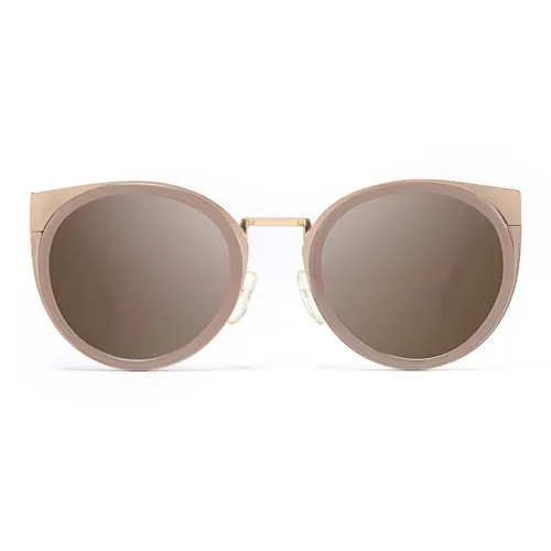 Fakeme Металл Круглый Солнцезащитные очки Унисекс Молочно-чайный