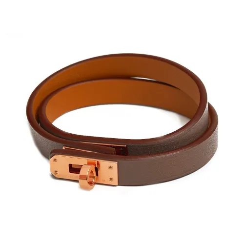 HERMES Kelly Bracelet Unisex Dark Brown
