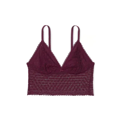 Victoria's Secret Розовые Брейлеты и Бюстгальтеры Wink Без Подкладки Longline Bralette WR Бюстгальтер Женский Дикий Розовый