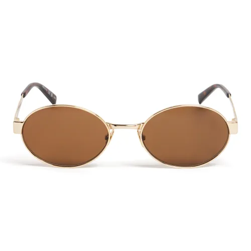 SAINT LAURENT OVAL SUNGLASSES Унисекс Золото