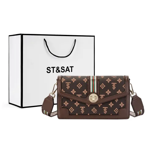 ST SAT ПВХ Одно плечо Подмышечный Сумка через плечо Стандартная Женская Кофейная Хаки