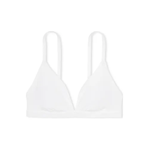 Victoria's Secret Розовый Bralettes Бюстгальтер Tops Подкладочная ткань Хлопок Треугольный Bralette OW Бюстгальтер Женский Оптический Белый