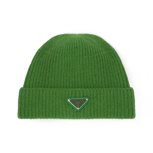 PRADA Кашемир Шапки-бини Мужской Зеленый
