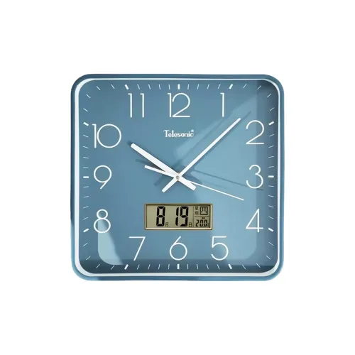 TELESONIC Кварцевый механизм пластик настенный часы унисекс белый золотой синий