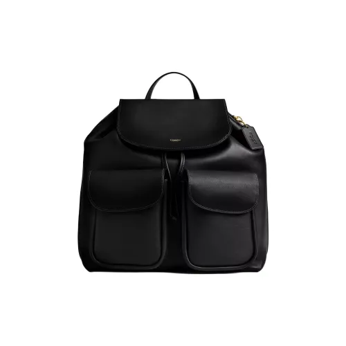 COACH Crosby GRAIN LEATHER Рюкзак Большой Женские Черный