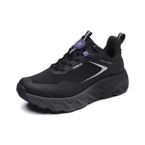 TOREAD Slip-resistant Abrasion-resistant Low Top Hiking Shoes Women's Black Purple TOREAD Противоскользящие Аbrasion-resistant Низкие Кеды для походов Женские Черный Фиолетовый