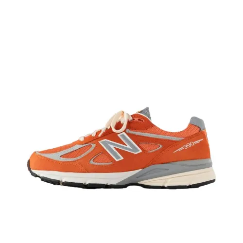 Aimé Leon Dore x New Balance NB 990 V4 Low Топ Повседневные Беговые кроссовки Унисекс Оранжевые