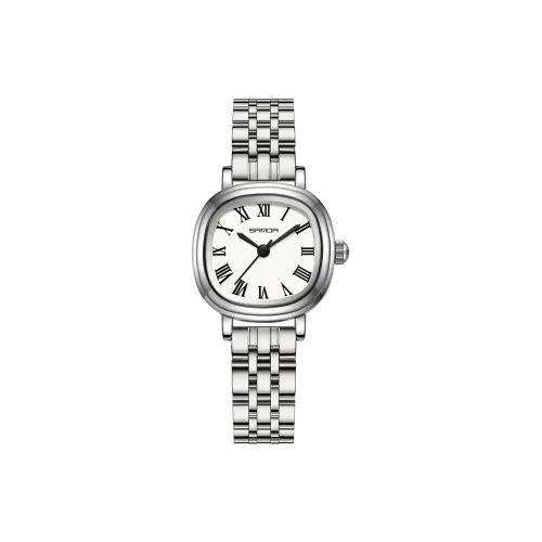 Sanda Кварцевый механизм стальной ремешок женские часы белый циферблат