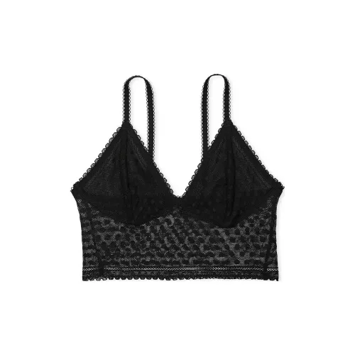 Victoria's Secret Розовые Брейлеты и Бюстгальтеры Wink Без Подкладки Longline Bralett PB Бюстгальтер Женский Чисто Черный