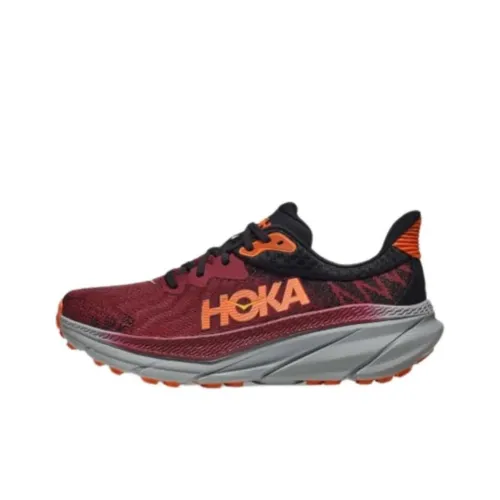 HOKA ONE ONE Challenger ATR 7 Устойчивые к истиранию Низкие Кроссовки для Бега Унисекс Темно-красный