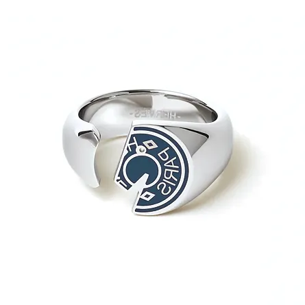 HERMES Нержавеющая сталь Металл Кольца Унисекс Серебряный