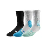 3 упаковки (Белый Зеленый + Белый Синий + Черный)