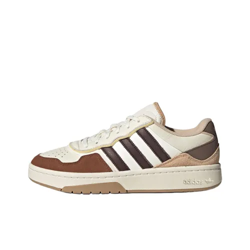 Adidas Originals Courtic Slip Resistant Abrasion Resistant Низкие Кроссовки для скейтбординга Унисекс Белый Коричневый
