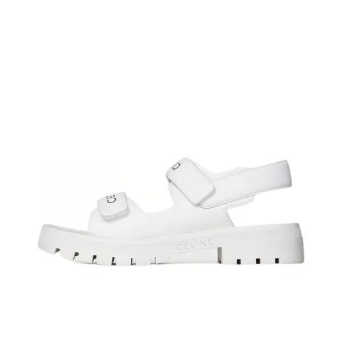 CELINE Leo Beach Sandals Men's White