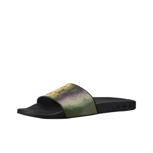 LOUIS VUITTON Waterfront Слипоны Мужской Черный Зеленый