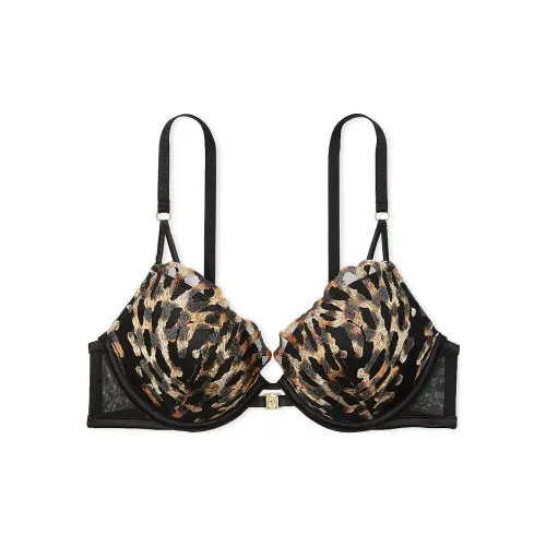 Victoria's Secret Very Sexy Розовый Кружевной Бюстгальтер PUSH Up Черный Леопард Бюстгальтер Женская Черная Пантера