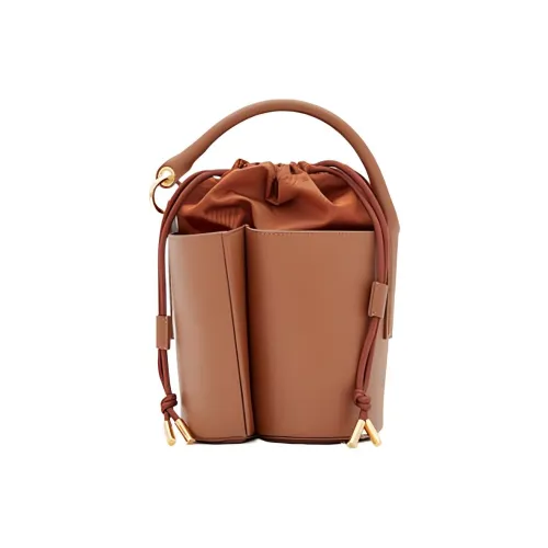 Сумка Sacai из коровьей кожи через плечо женская коричневая