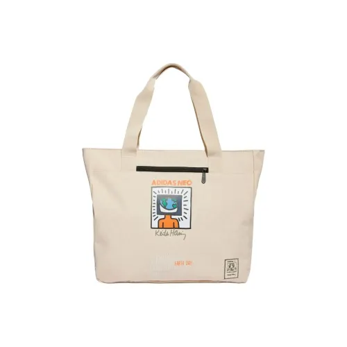 Adidas Хлопок Тоут Сумка Сумка для покупок Сумка Обычная Унисекс Бежевая