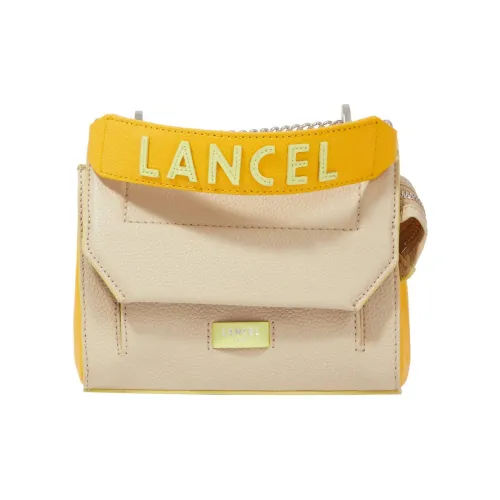 LANCEL Коровья кожа крупнозернистая Сумка через плечо Сумка через плечо Маленькая женская Песочный цвет