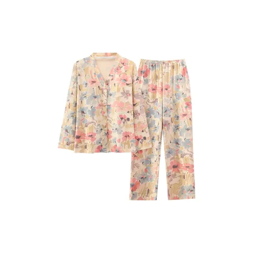 Mulong Family Пижамный комплект Женский Абрикос