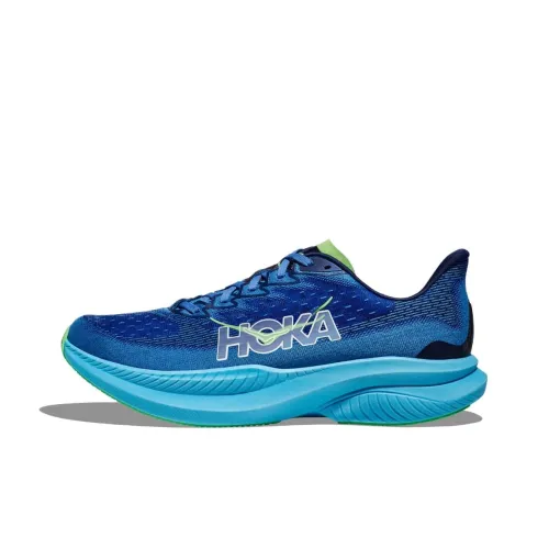 HOKA ONE ONE MACH 6 Противоскользящий Устойчивый к истиранию Низкий Топ Повседневные Беговые кроссовки Мужские Синие