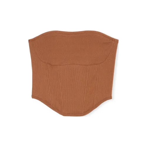 Victoria's Secret Розовые Брейлеты и Бюстгальтеры The Cinched Хлопок Без бретелей Бюстгальтер Женские Карамель