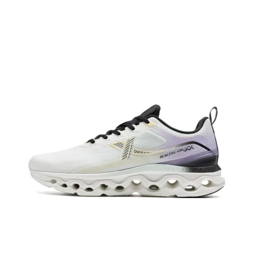 XTEP Slip-resistant Abrasion-resistant Low Top Casual Running Shoes Women's White Purple XTEP Противоскользящие Износостойкие Низкие Топы Повседневные Беговые Кроссовки Женские Белые Фиолетовые