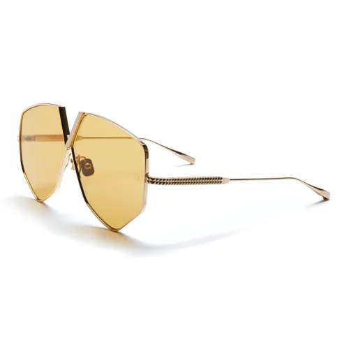 Valentino Сплав Нерегулярная форма Солнцезащитные очки Женские Золото