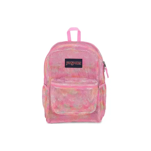 Jansport Переработанный полиэстер сетчатый рюкзак унисекс неоновый с цветком ромашка