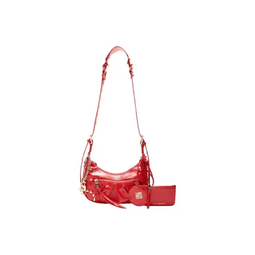 STEVE MADDEN ПУ (полиуретан) Портативная сумка через плечо плечевая сумка среднего размера женская красная