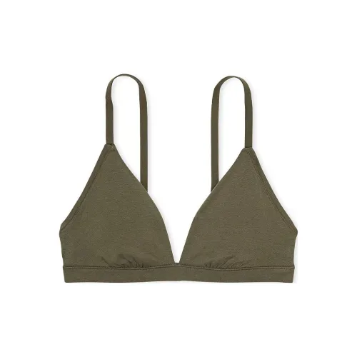 Victoria's Secret Розовый Bralettes Бюстгальтер Tops Подкладочная ткань Хлопок Треугольный Bralette CNO Бюстгальтер Женский Оливковый