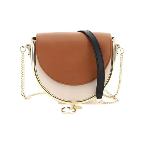 See By Chloe Сумка через плечо из гладкой коровьей кожи женская коричневая