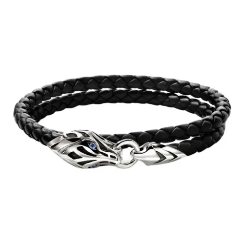 JOHN HARDY Серебряный браслет мужской черный