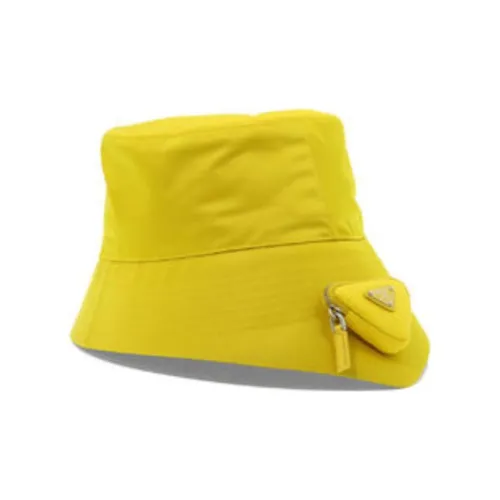 PRADA Переработанный нейлон Шляпы ведра Женские Желтый