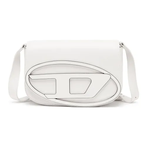 DIESEL Коровья кожа Портативная Сумка через плечо Сумка для плеча Средний Женская Белая